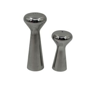 Vintage Nambe Silver Alloy Metal‎ Salt and Pepper Shakers Mushroom